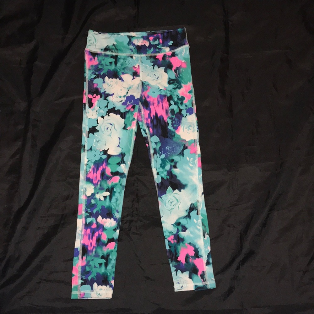 girls floral leggings